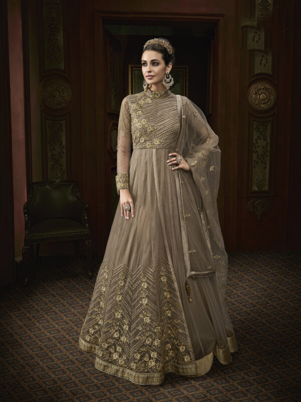 Elite Golden Anarkali